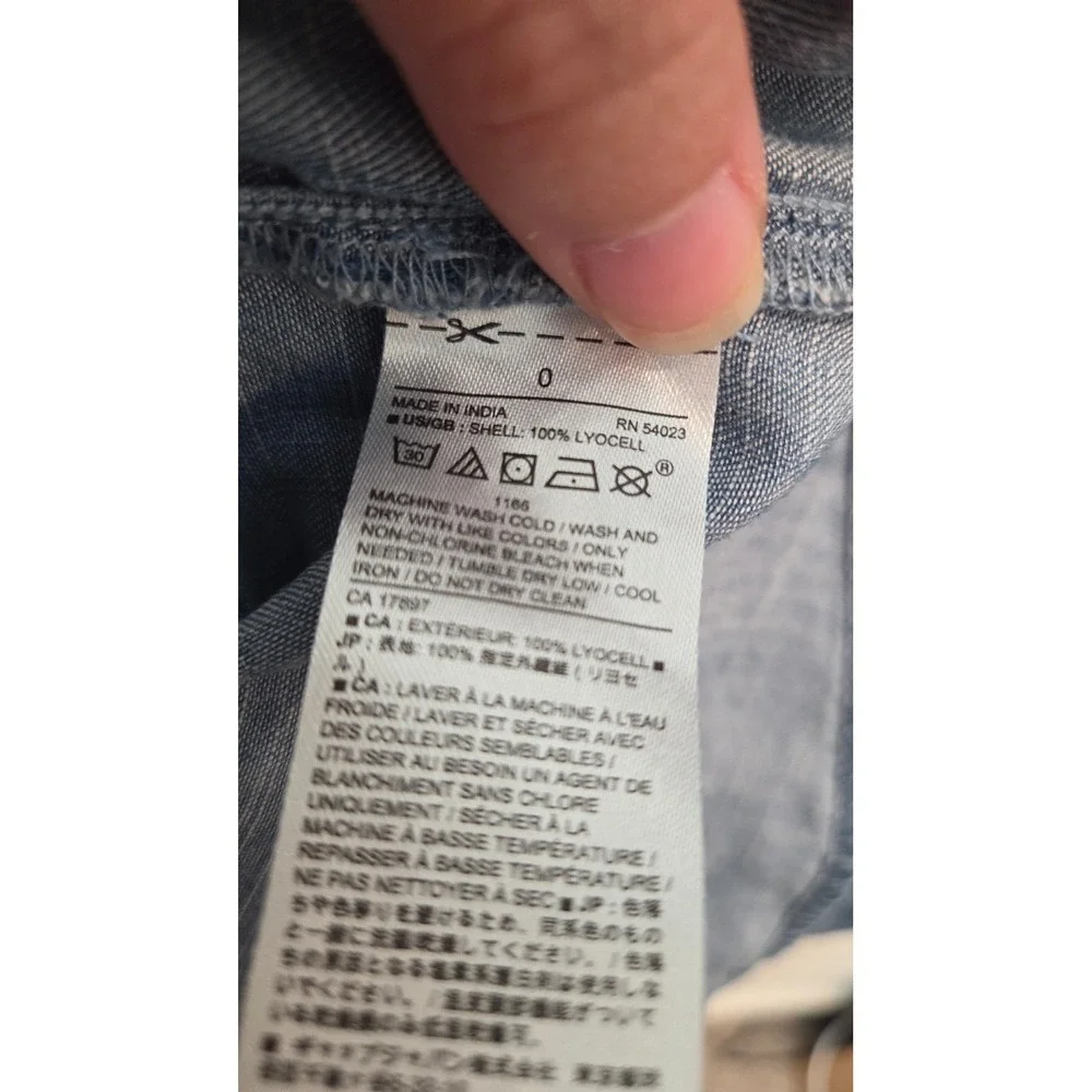 Banana Republic Chambray Denim Shirt Dress‎ | Button Front Long Sleeve Midi